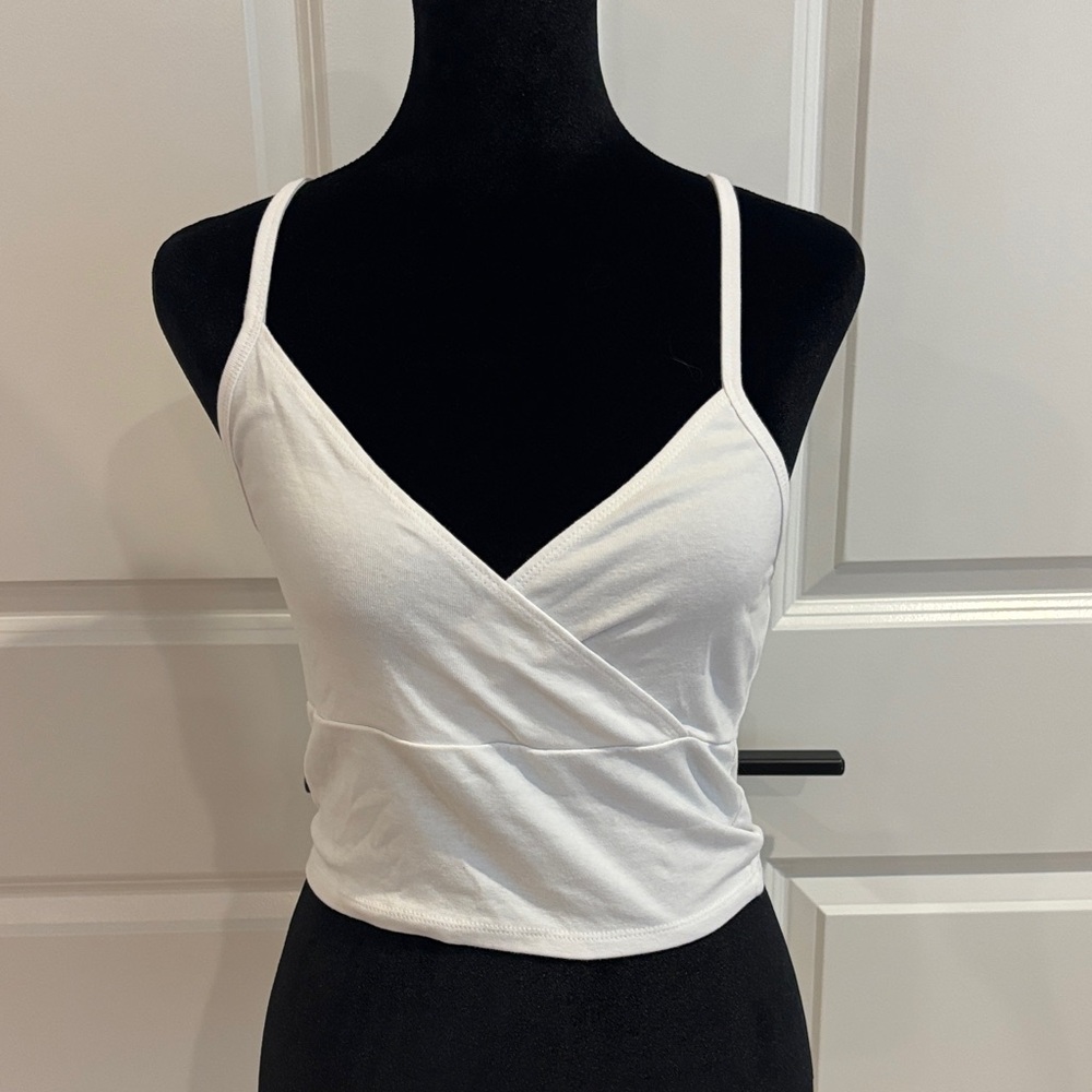 Brandy Melville White Crossover Cami